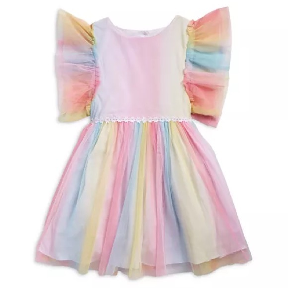 👑 Pippa & Julie-Girls' Rainbow Mesh Tutu Dress👑 - Picture 2 of 9